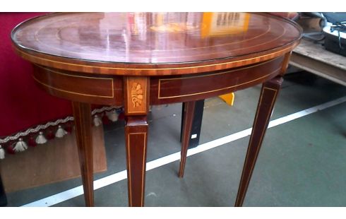 CREDENCE OVALE ITALIEN, , MARQUETERIE