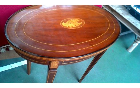 CREDENCE OVALE ITALIEN, , MARQUETERIE