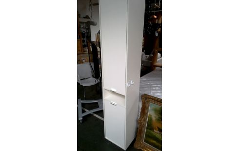 MEUBLE SALLE DE BAINS BLANCHE 2 PORTES