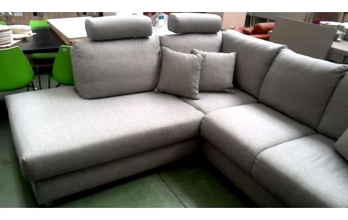SALON D'ANGLE GRIS TISSU