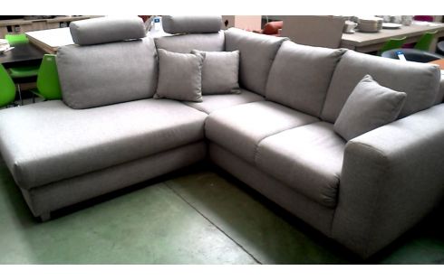 SALON D'ANGLE GRIS TISSU