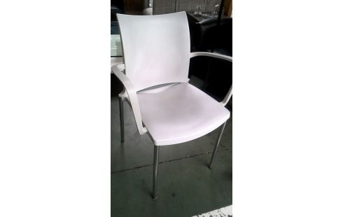 CHAISE DESIGN GRIS PVC