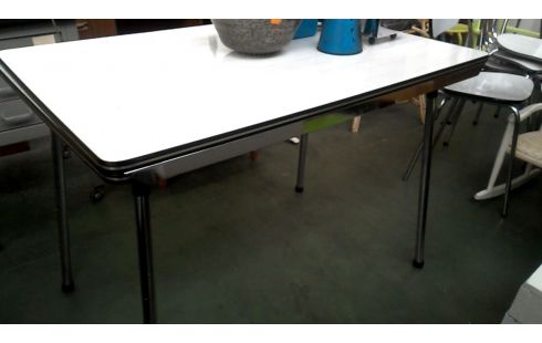 TABLE DE CUISINE VINTAGE FORMICA CHROME ALLONGE