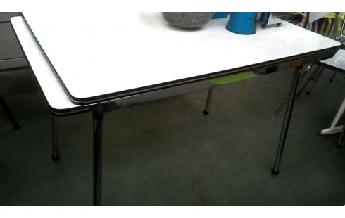 TABLE DE CUISINE VINTAGE FORMICA CHROME ALLONGE