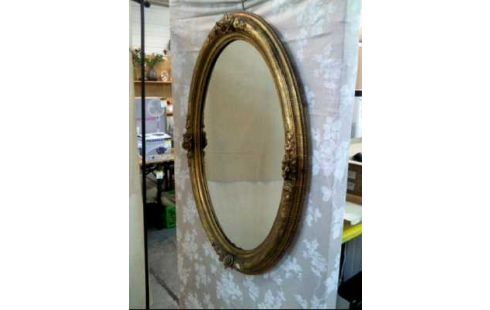 WANDSPIEGEL I.R. HOLZ OVAL GOLDF. BAROCKSTIL