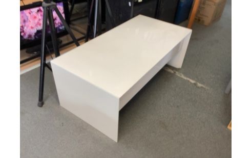 TABLE BASSE RELEVABLE LAQUÉE BLANCHE