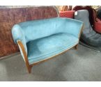 CANAPE VELOURS BLEU