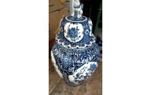 DEKSELVAAS DELFTS WIT BLAUW