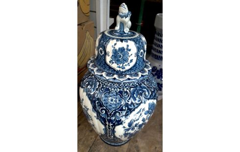 DEKSELVAAS DELFTS WIT BLAUW