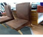 CHAISE MODERNE TISSU MARRON PIED HETRE CLAIR