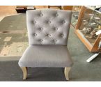 CHAISE DOSSIER CAPITONNÉ GRIS