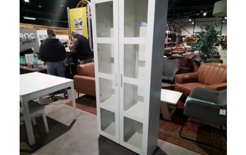 VITRINE BLANCHE ET VERRE