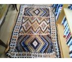 TAPIS LAINE MOTIF ORANGE 140X95