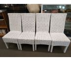 CHAISE ROTIN LOT DE 4