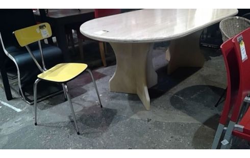 TABLE OVALE  TRAVERTIN