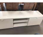 MEUBLE TV MODERNE BLANC 2 PORTES