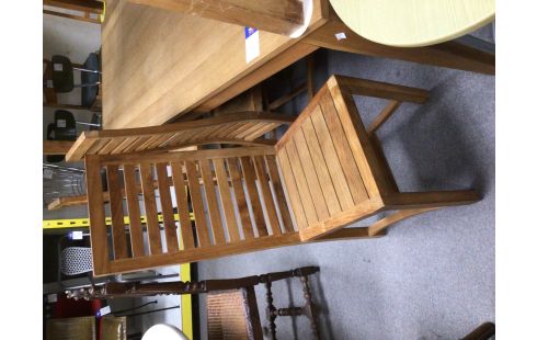 6 CHAISES TECK CLAIR