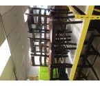6 CHAISES CHENE FONCE ASSISE CUIR