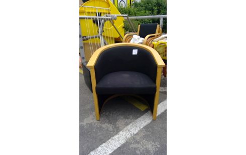 FAUTEUIL CLUB TISSU NOIR