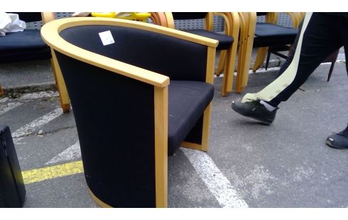 FAUTEUIL CLUB TISSU NOIR