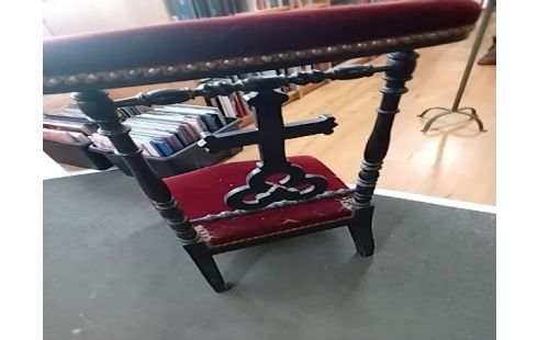 PRIE DIEU BOIS ASSISE VELOURS