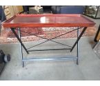 CONSOLE PLIANTE PLTX BOIS PIED METAL 1 EMBOUT COLLÉ