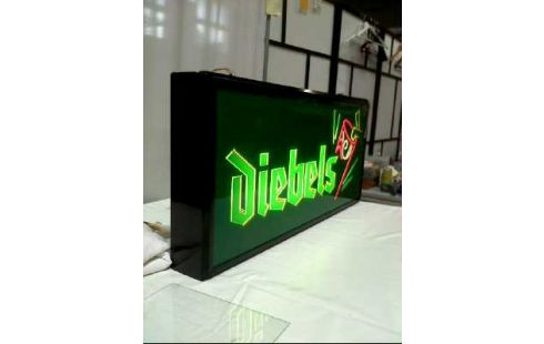 LEUCHTSCHILD I.R. REKLAME <DIEBELS> GRÜN