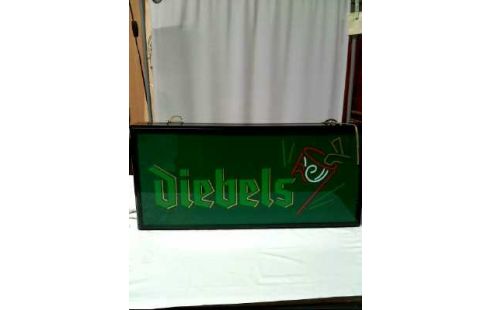 LEUCHTSCHILD I.R. REKLAME <DIEBELS> GRÜN