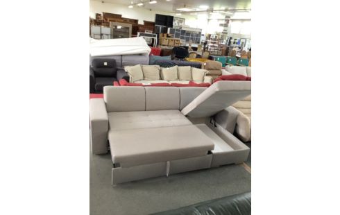 CANAPE D'ANGLE CONVERTIBLE AVEC PRISE GRIS