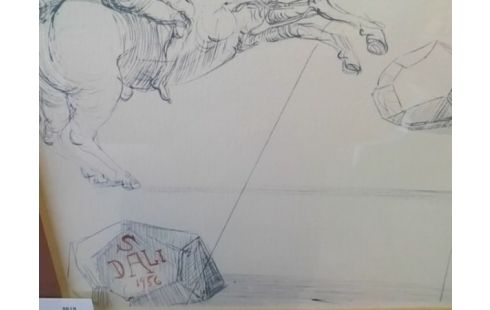 LITHOGRAPHIE SHIPS & FLOWERS , SALVADOR DALI, 1956