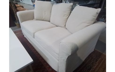 CANAPE TISSU COULEUR LIN + HOUSSE