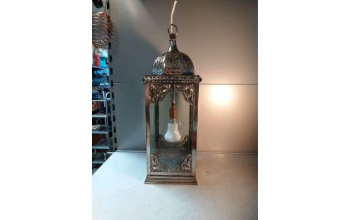 LANTERNE METAL VERRE CARRE