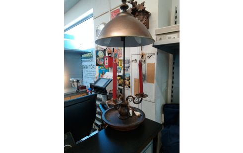 LAMPE BOIS ET MÉTAL 3 FEUX