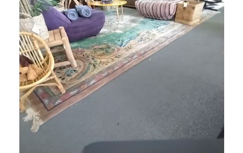 TAPIS ARTISANAL 4X3 VERT ETROSE