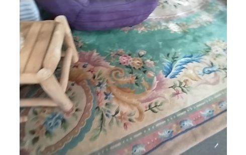 TAPIS ARTISANAL 4X3 VERT ETROSE