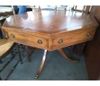 TABLE OCTOGONALE STYLE ANGLAIS PIED ABÎMÉ 3 ALLONGES