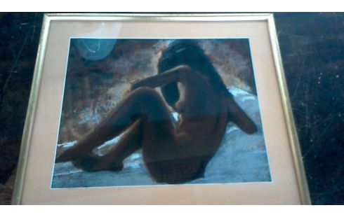 PASTEL DE JEAN MAUGY 1911-2007 PEINTRE LYONNAIS