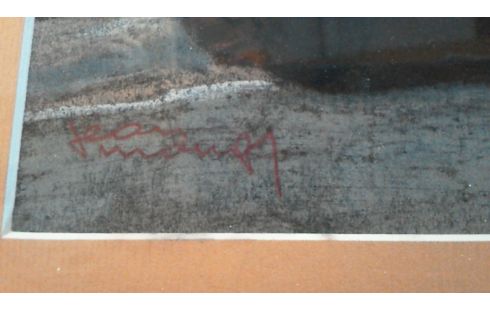 PASTEL DE JEAN MAUGY 1911-2007 PEINTRE LYONNAIS