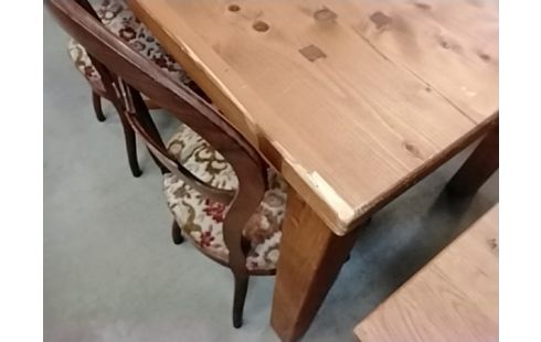 TABLE BOIS 2 TIROIRS