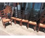 CHAISES BOIS ET PAILLE LE LOT DE 6