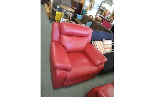 FAUTEUIL CUIR ROUGE POLTRONESOFA