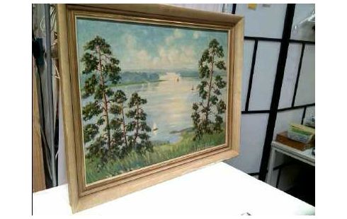 GEMÄLDE <C.B. PERON> I.R. SEENLANDSCHAFT