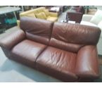 CANAPE 2P CUIR MARRON