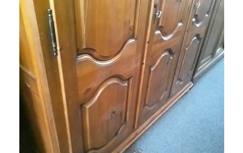 ARMOIRE 3P AVEC PENDERIE DOUBLE + ETAGERES