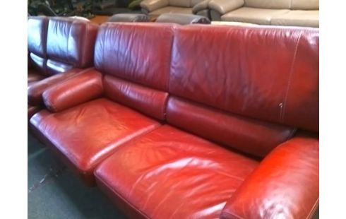 CANAPE ROUGE 2P (TACHES)
