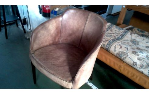 CHAISE BRUN CUIR