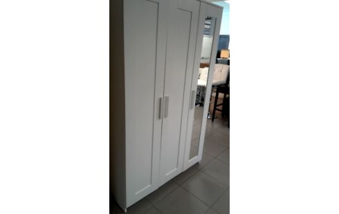 KLEIDERSCHRANK 1 WEISS IKEA 3 TÜREN, , SPIEGEL