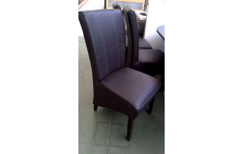 6 STOELEN BRUIN SIMILI