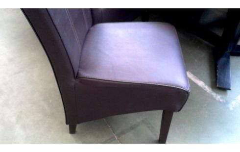 6 STOELEN BRUIN SIMILI