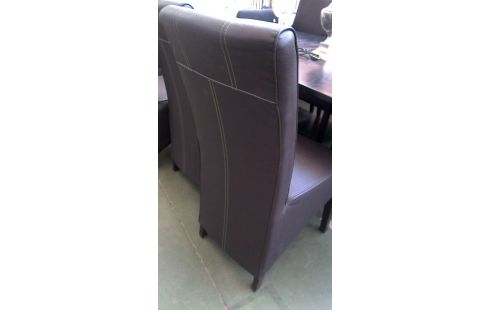 6 STOELEN BRUIN SIMILI